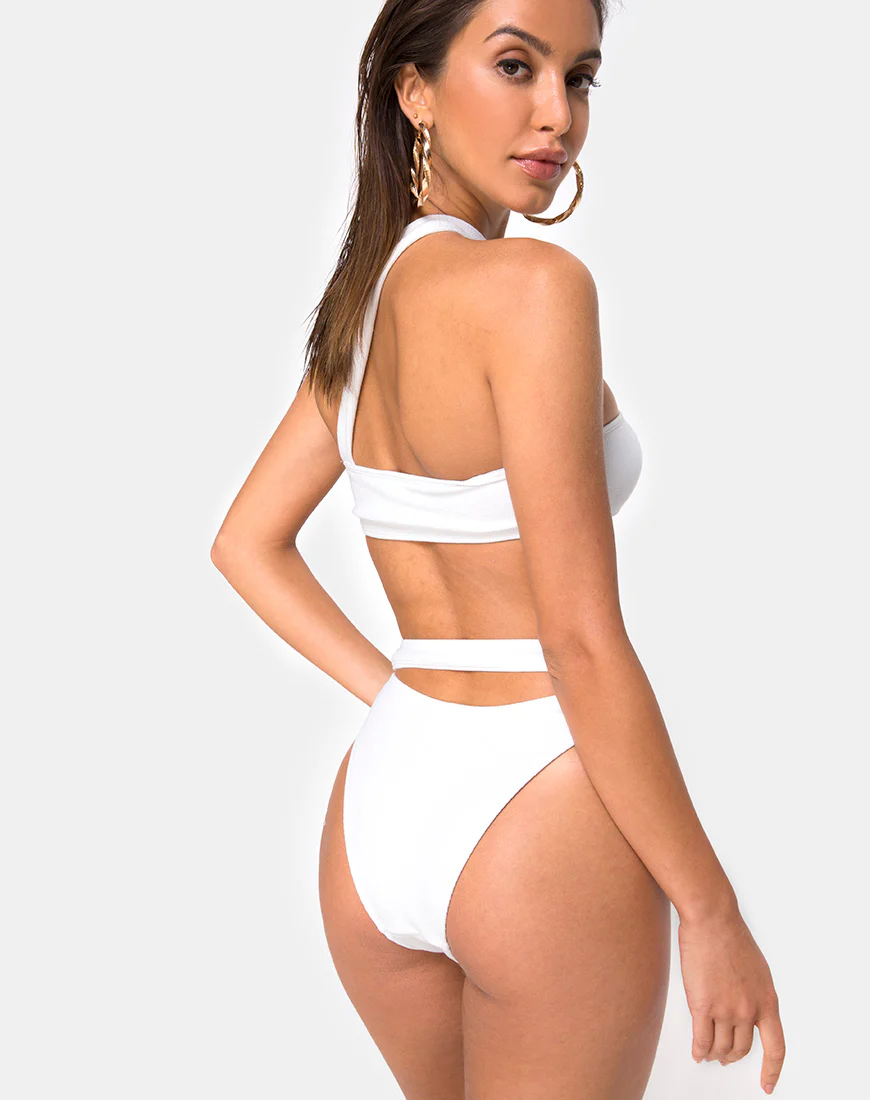 Bound Bikini Bottom in White - Image 2