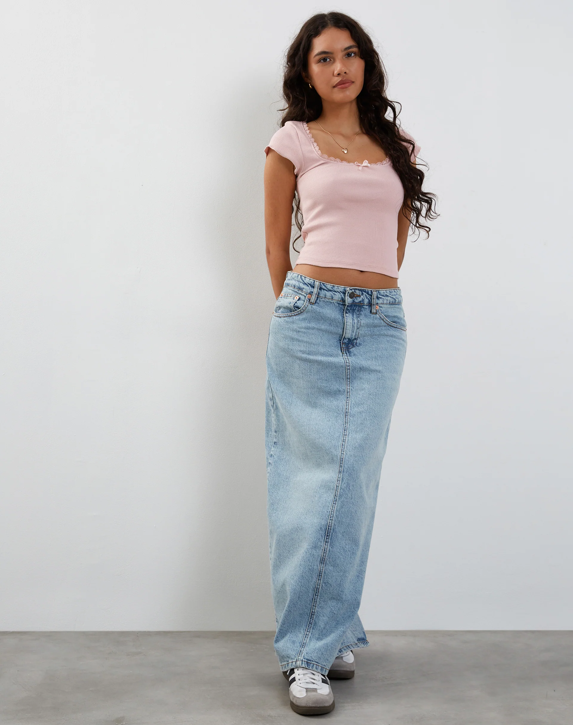 Bovillo Cap Sleeve Top in Pink Lady Ribbed Jersey - Image 3