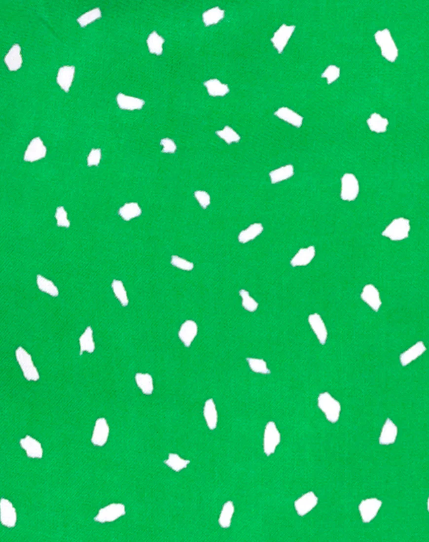 Boyasly Slip Dress in Mini Diana Dot Green - Image 5