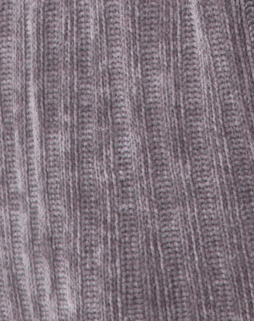 Boyfriend Cardigan in Chenille Grey - Image 6