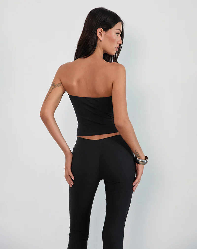 Brea Hardware Butterfly Top in Rayon Jersey Black - Image 5