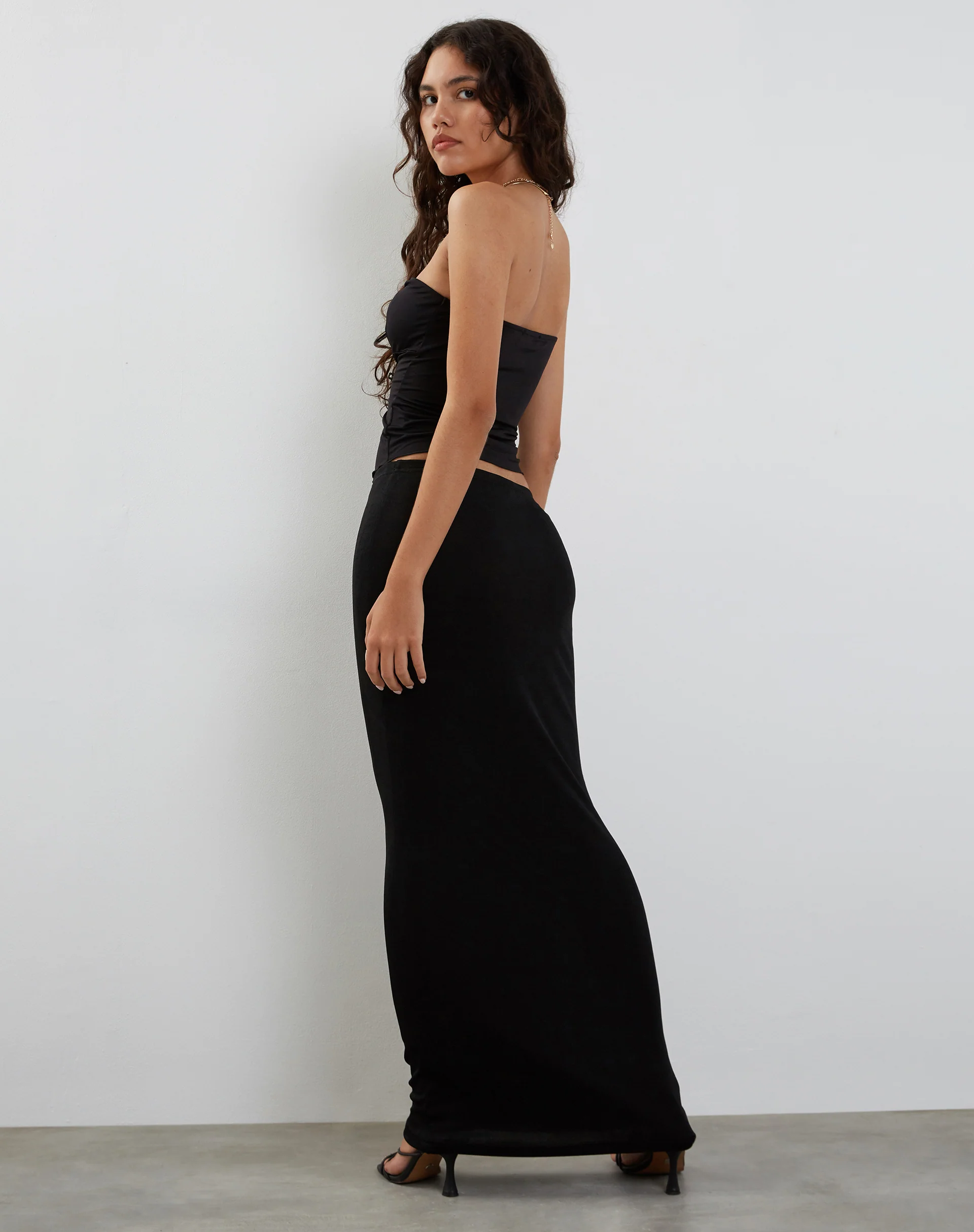 Brea Bandeau Top in Slinky Black - Image 4