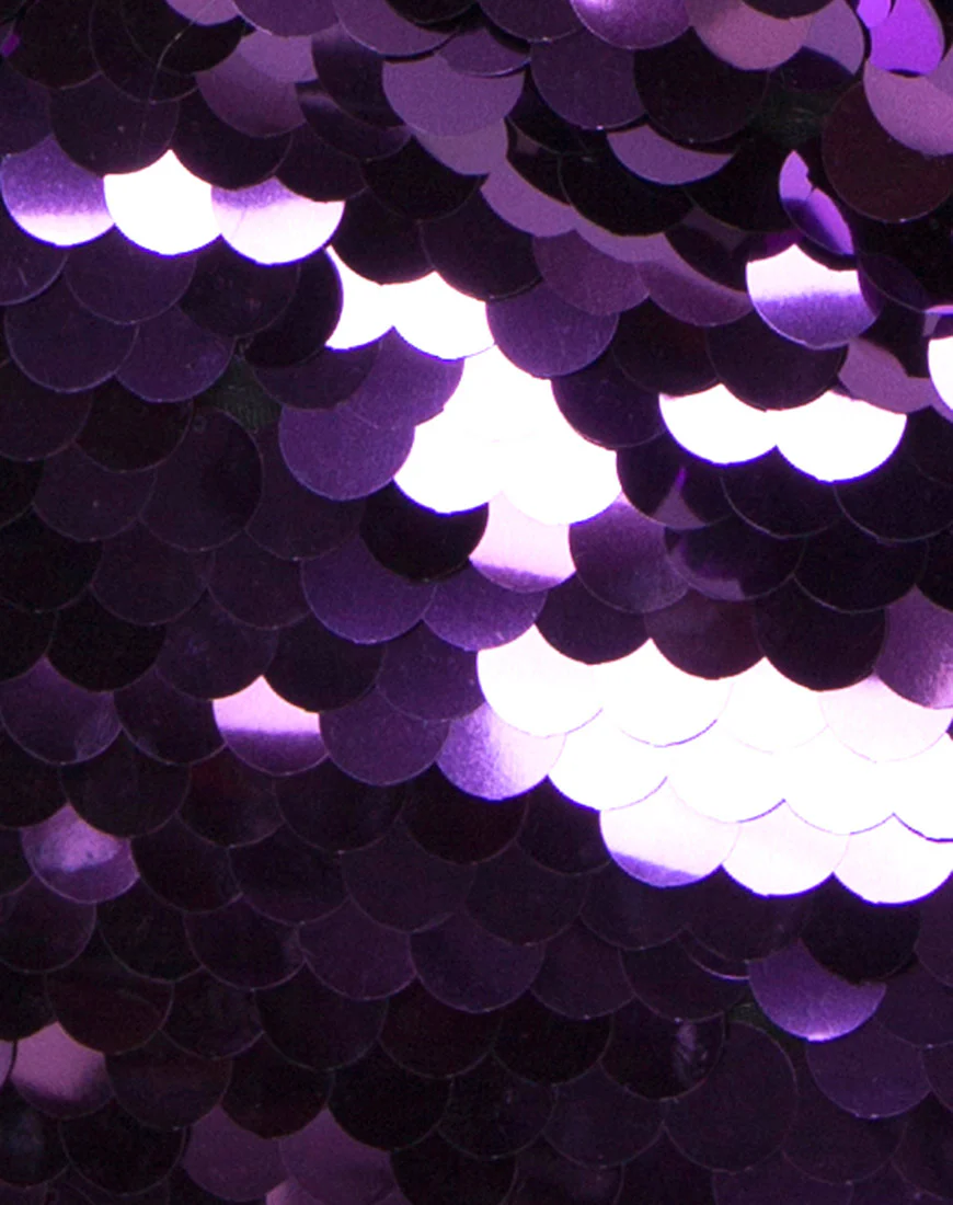 Breena Dress in Plum Disc Sequin - Image 5