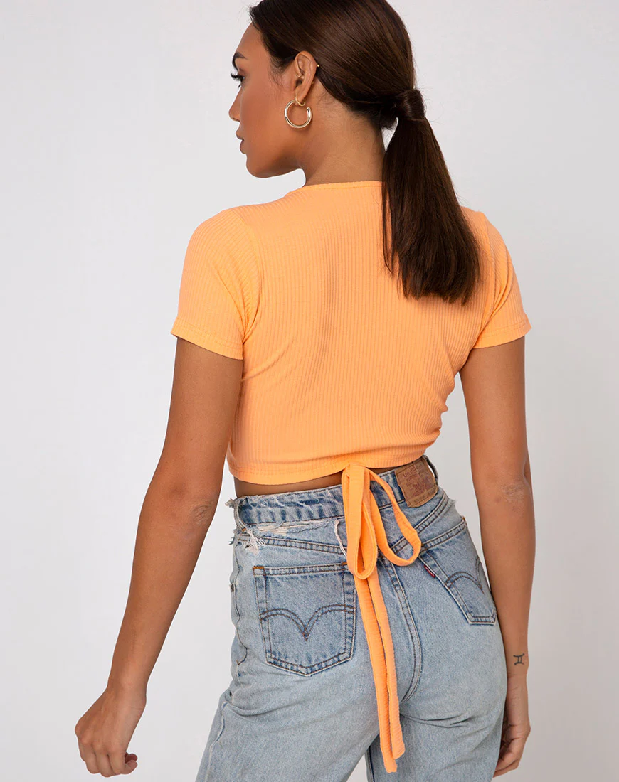 Bria Top in Rib Cantaloupe - Image 2