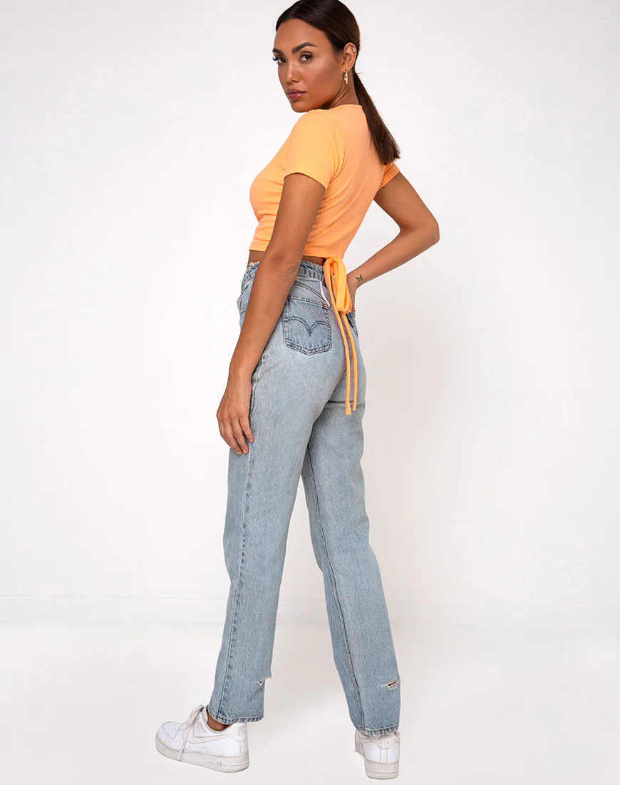 Bria Top in Rib Cantaloupe - Image 4