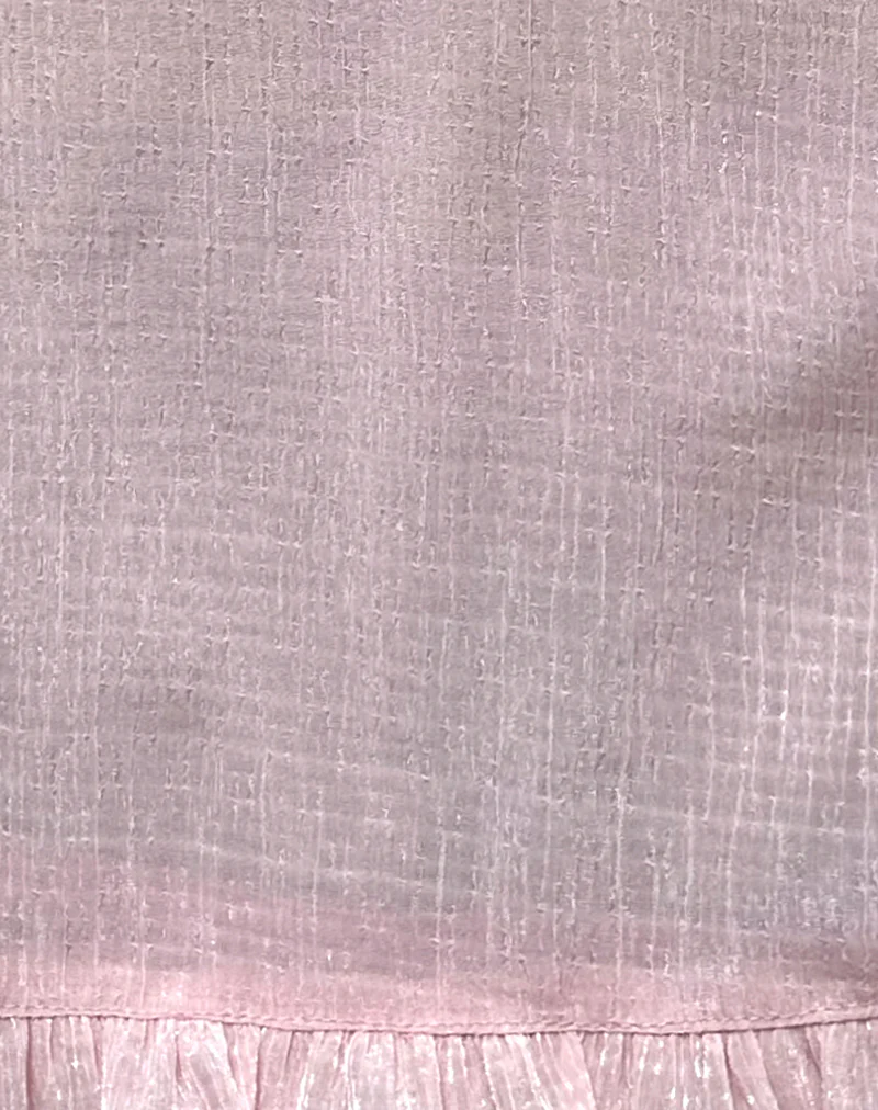 Brinana Tote Bag in Textured Chiffon Pink - Image 4