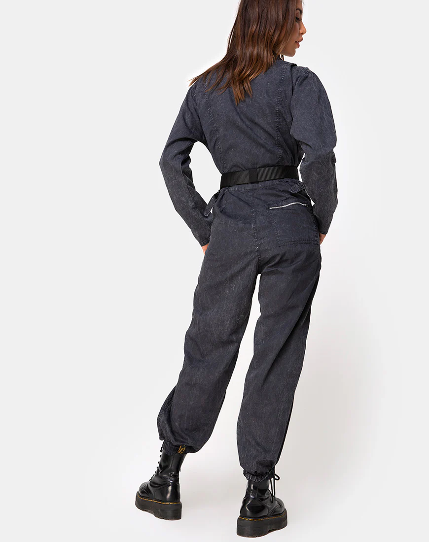 Brody Boiler Suit in Black - Image 4