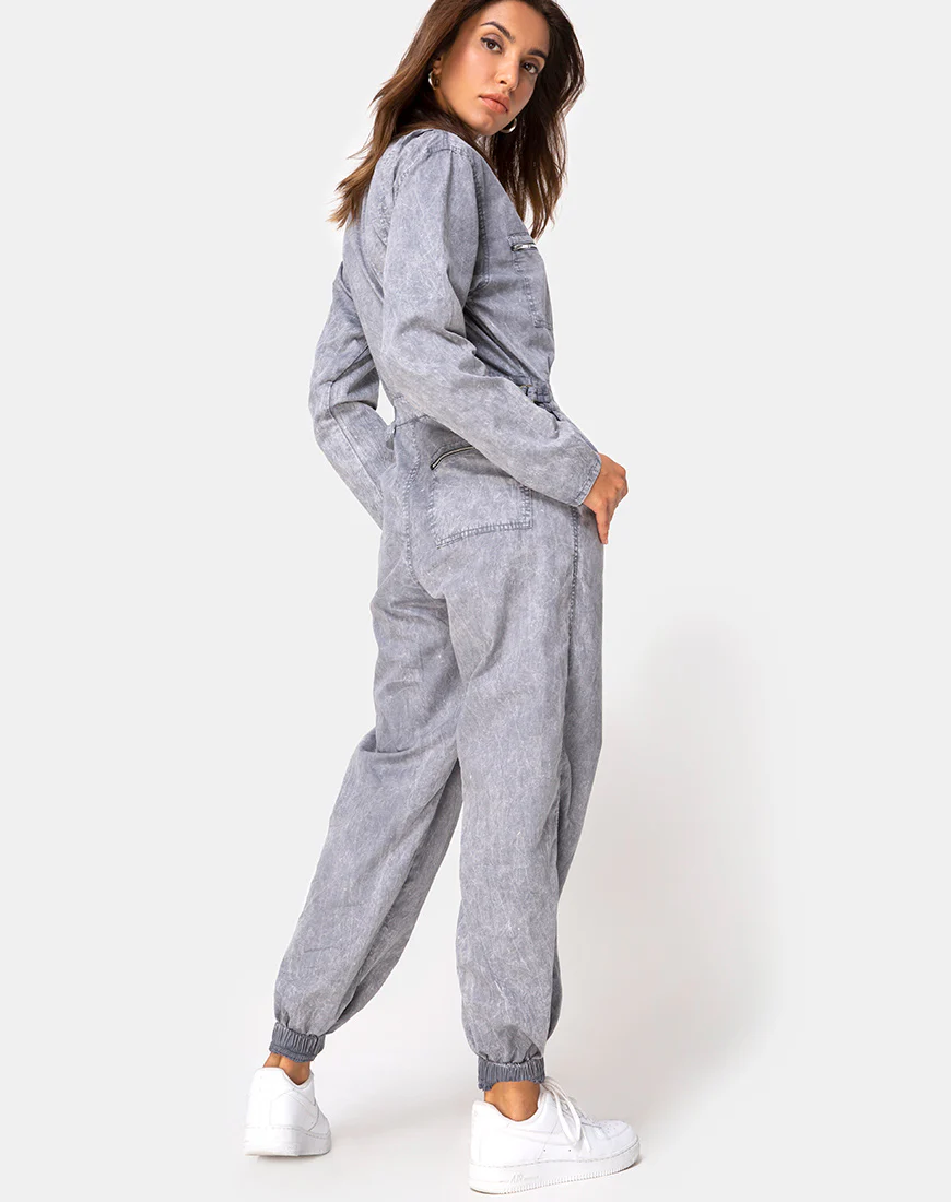 Brody Boiler Suit in Stone Wash - Image 2