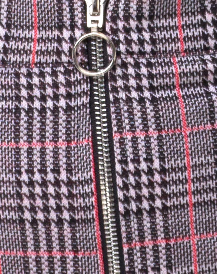 Bronti Mini Skirt in Charles Check Blush - Image 5