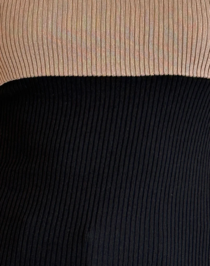 Brylee Tube Top in Knit Black - Image 6
