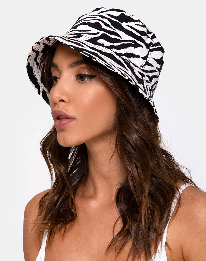 Bucket Hat in 90's Zebra - Image 2