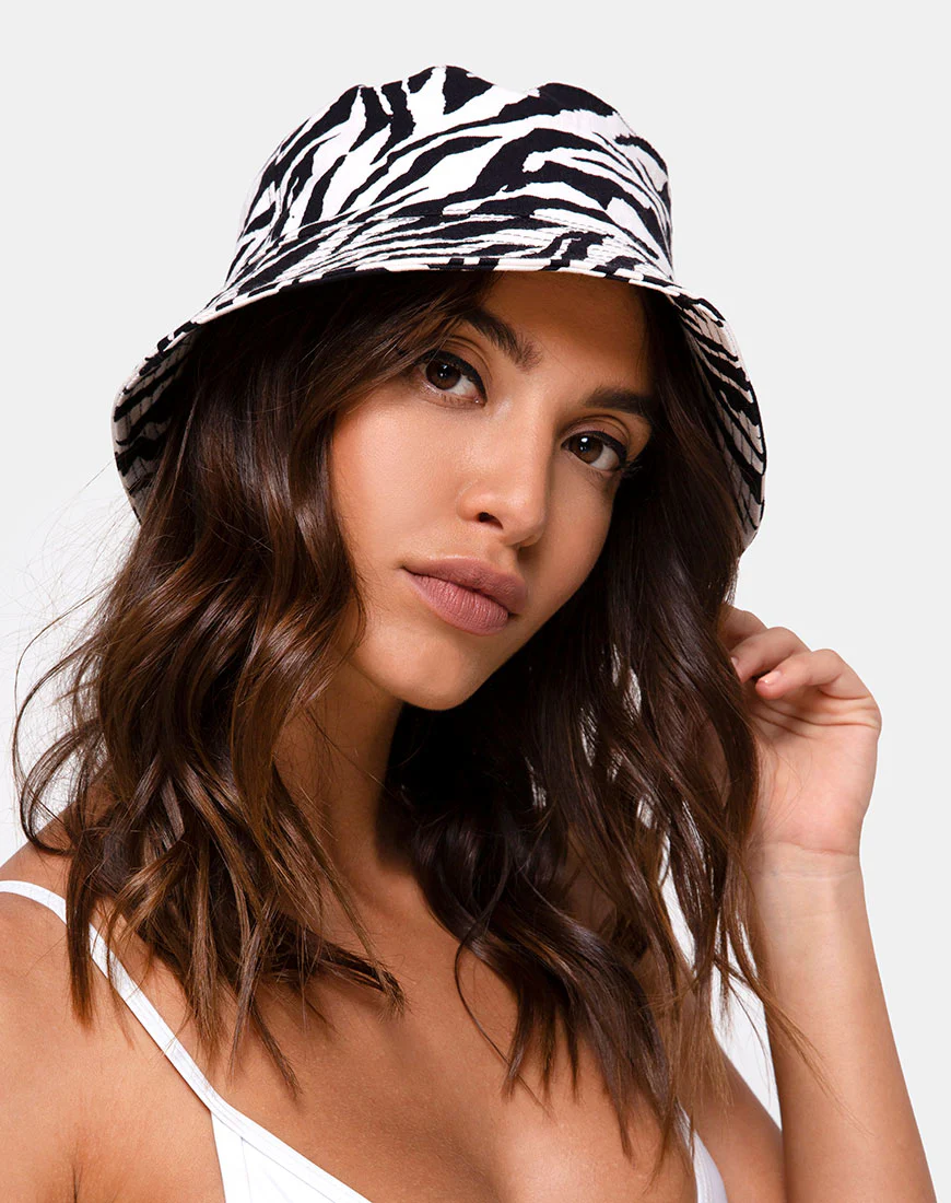 Bucket Hat in 90's Zebra - Image 3