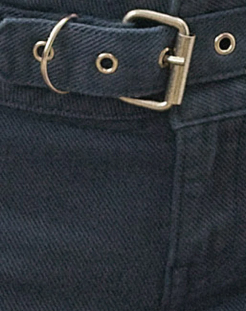 Buckle Flare Trouser in Air Force Blue - Image 7