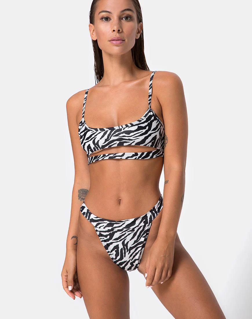 Bulvya Bikini Bottom in Mini Zebra - Image 4