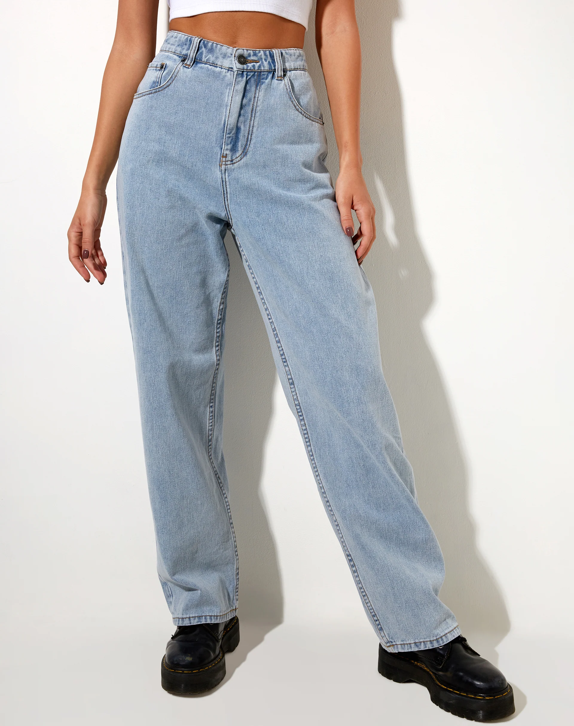 Bum Rips Parallel Jean in Tonal Light Wash - Image 5