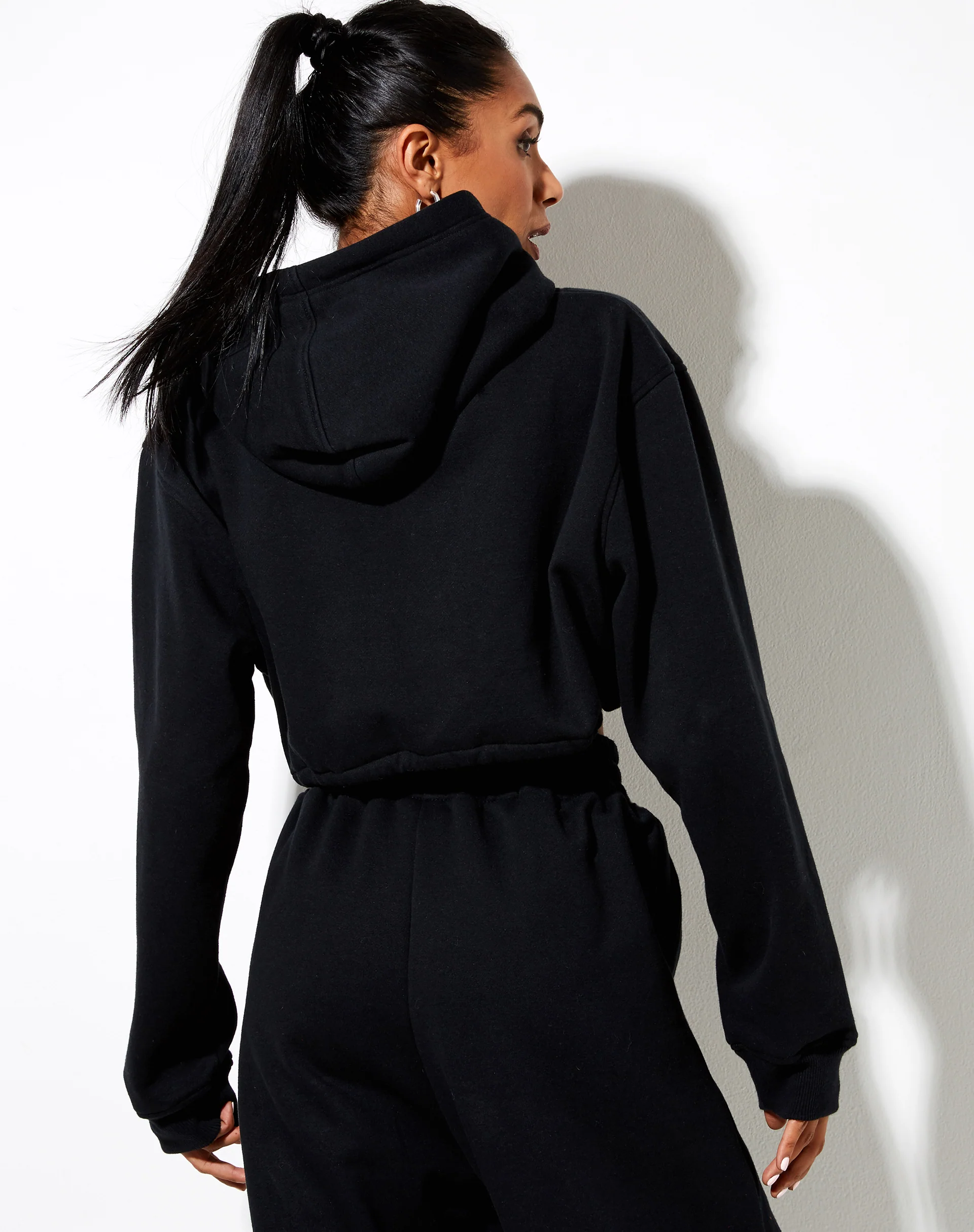 Caden Hoodie in Black with Scorpion White Embro - Image 6