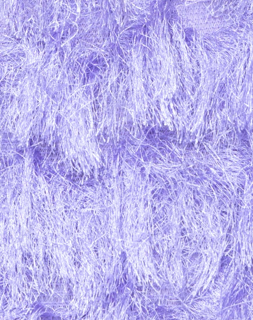 Cadence Crop Top in Faux Fur Lilac - Image 6
