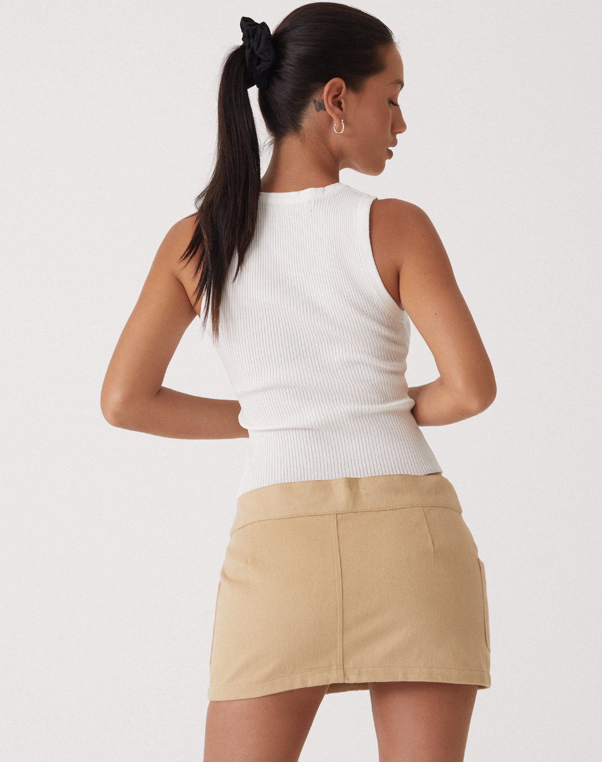 MOTEL X OLIVIA NEILL Caena Top in Rib Star White - Image 5