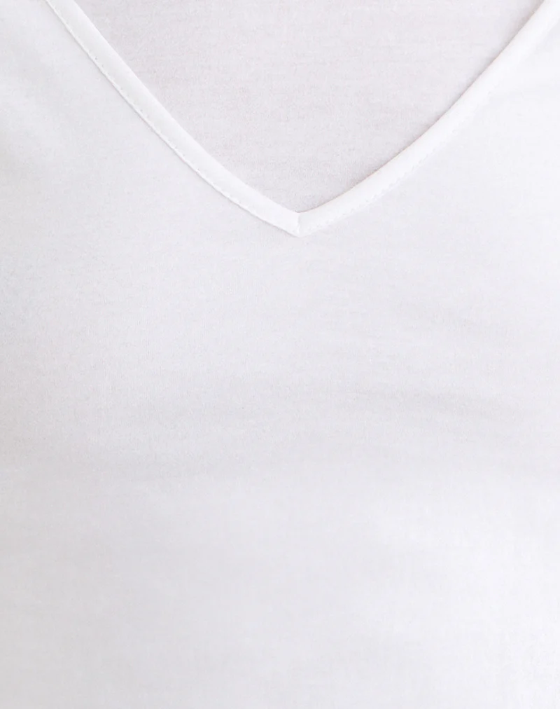 Cak Long Sleeve Top in Tissue Jersey White - Image 6