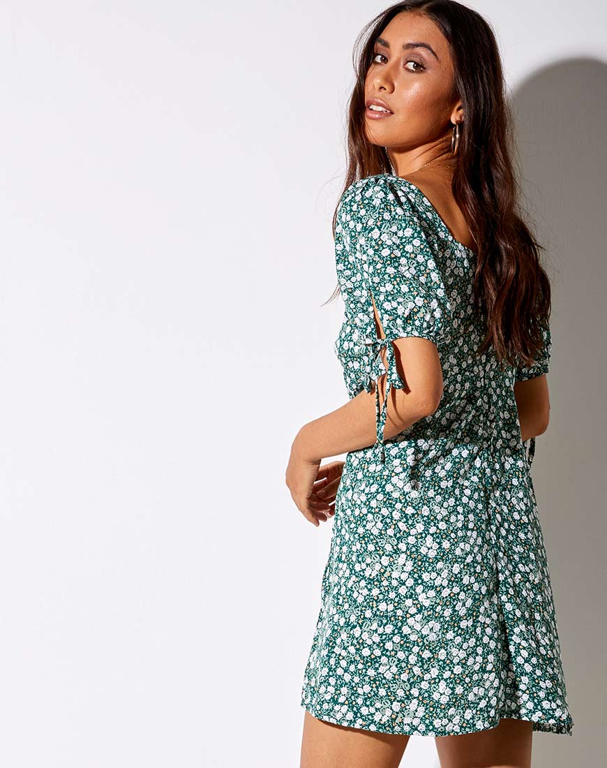 Calia Dress in Floral Field Green - Image 2