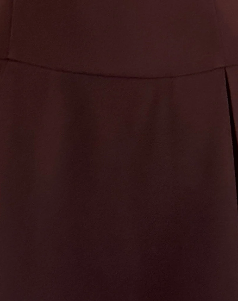 Calilia Cami Dress in Bitter Chocolate with Pink Bows - Image 5