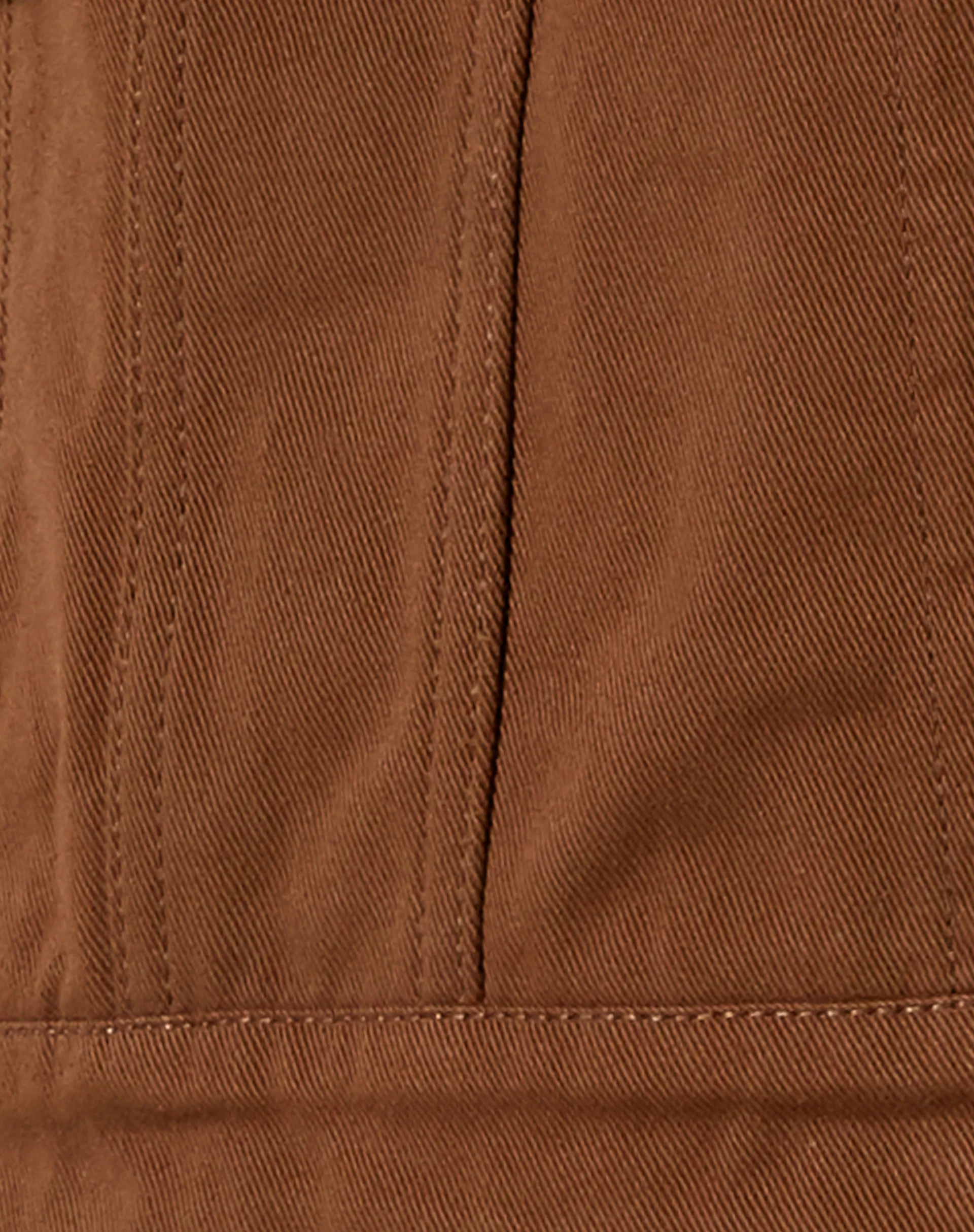 Calissa Longline Denim Jacket in Rich Brown - Image 5