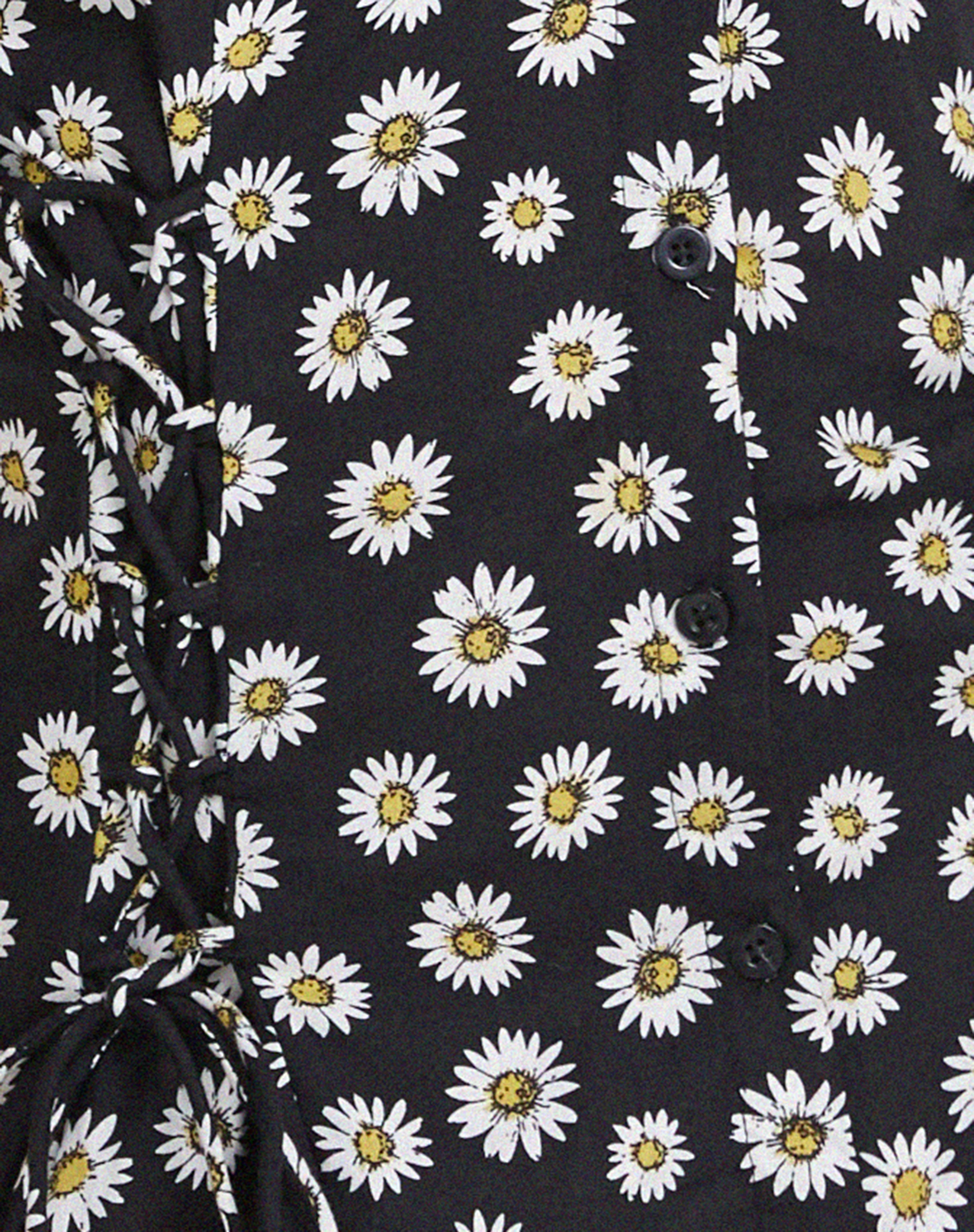 Calliope Mini Dress in Grunge Daisy Black - Image 6