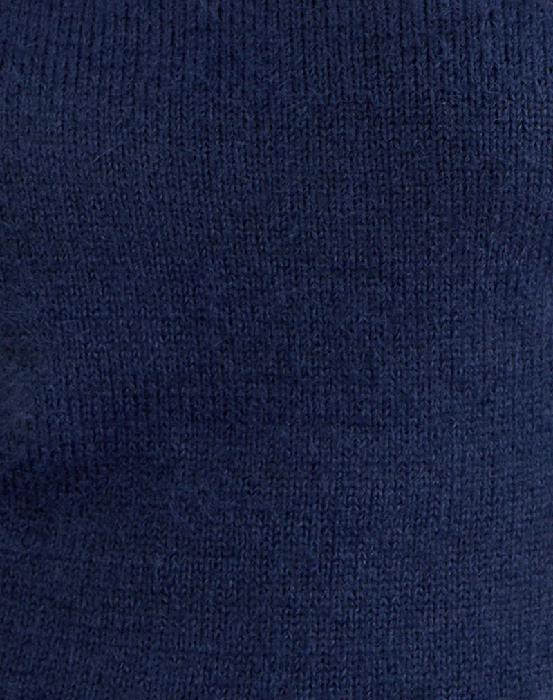Calyce Top in Fluffy Knit Navy - Image 6