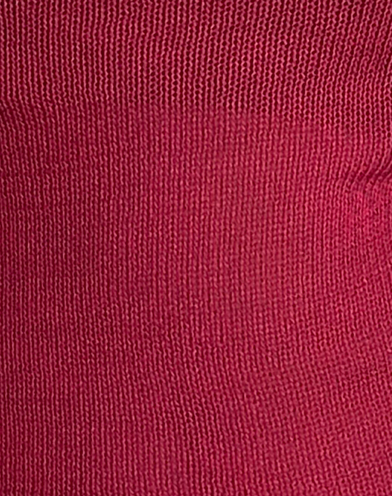 Calypso Top in Sheer Knit Red - Image 5