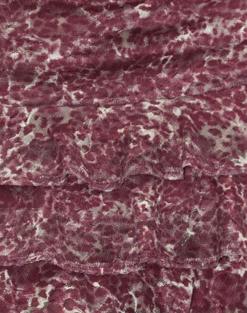 Camigo Ruffle Mini Skirt in Abstract Leo Spot - Image 7