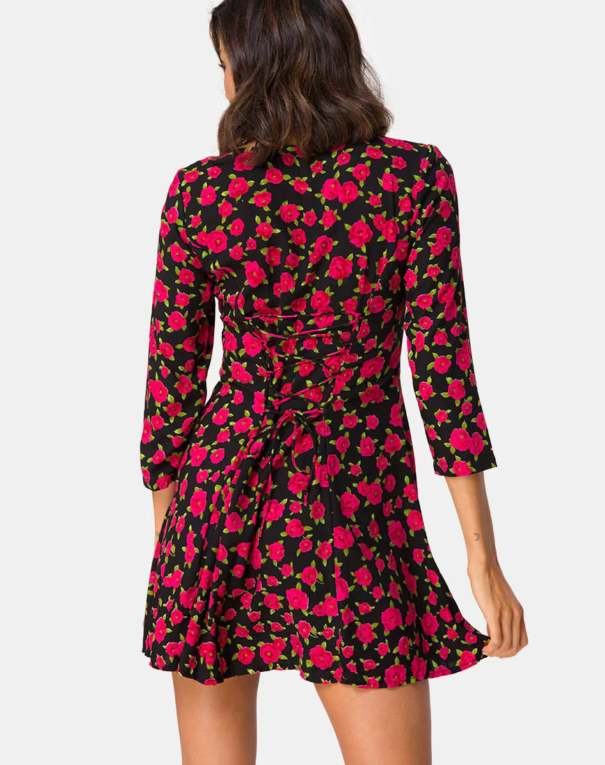 Camisa Dress in Red Bloom - Image 2