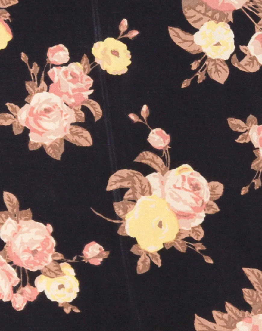 Camosa Swing Dress in Antique Rose Black - Image 5