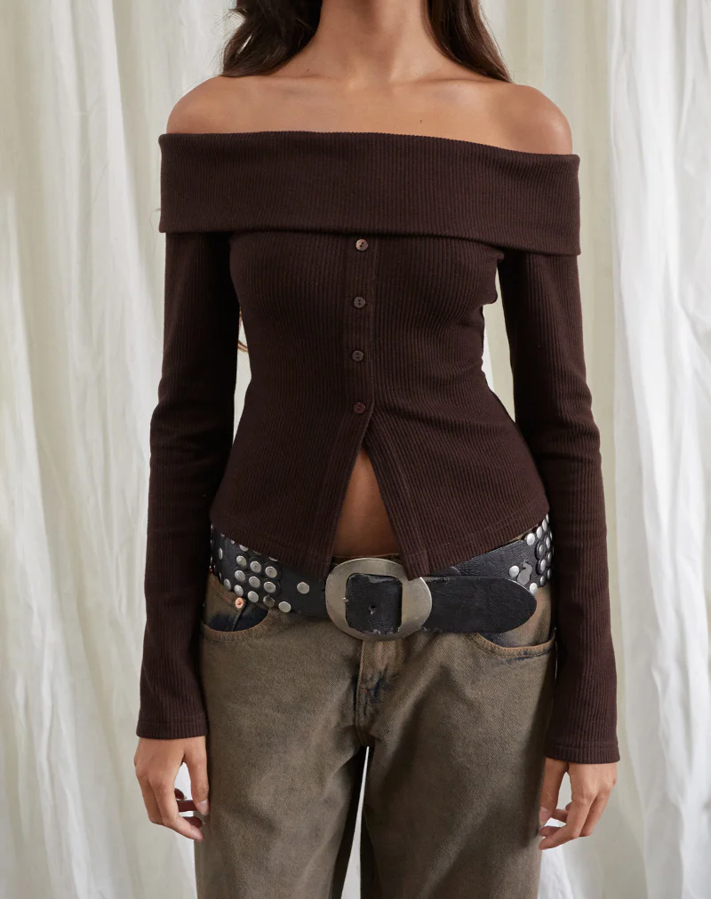 Candida Cardi in Bitter Chocolate - Image 3