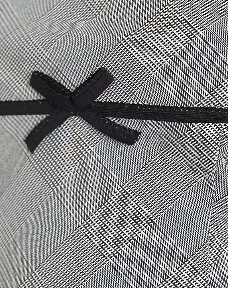 Canika Corset Top in Black and White Multi Check - Image 6