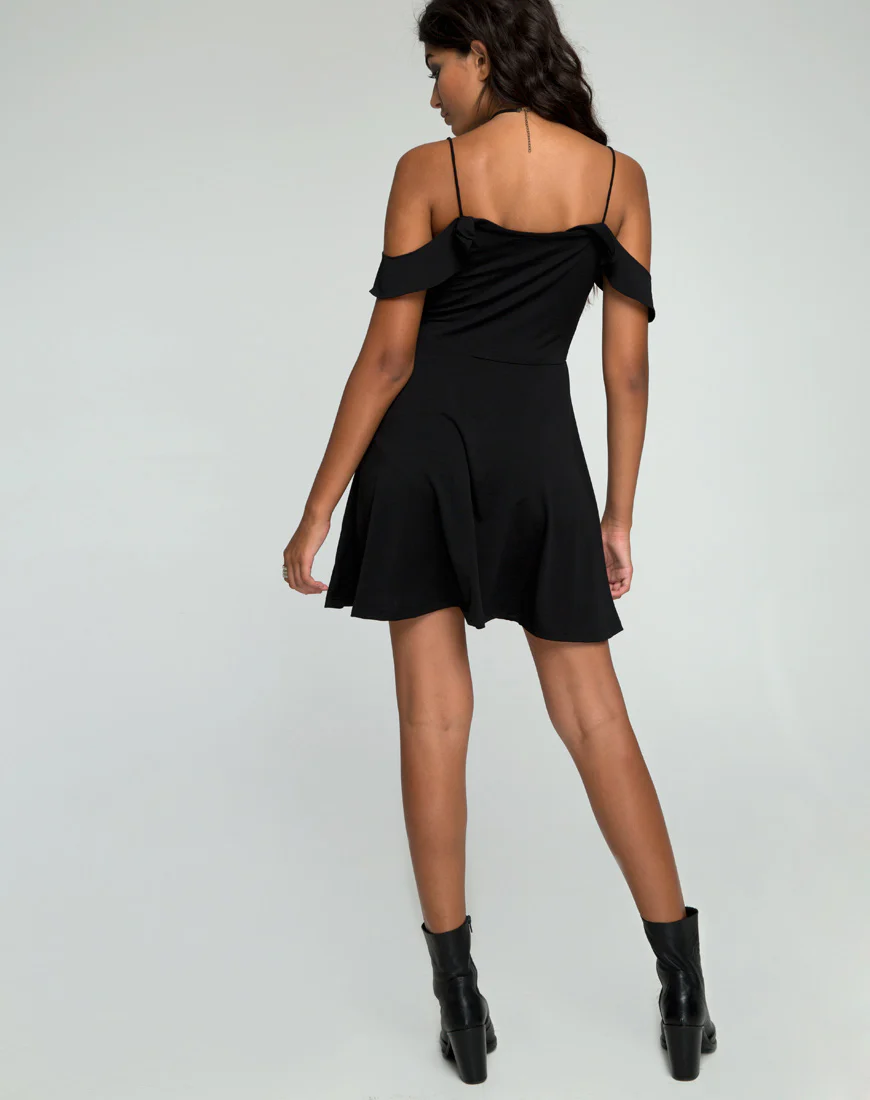 Cannes Skater Dress in Black - Image 4