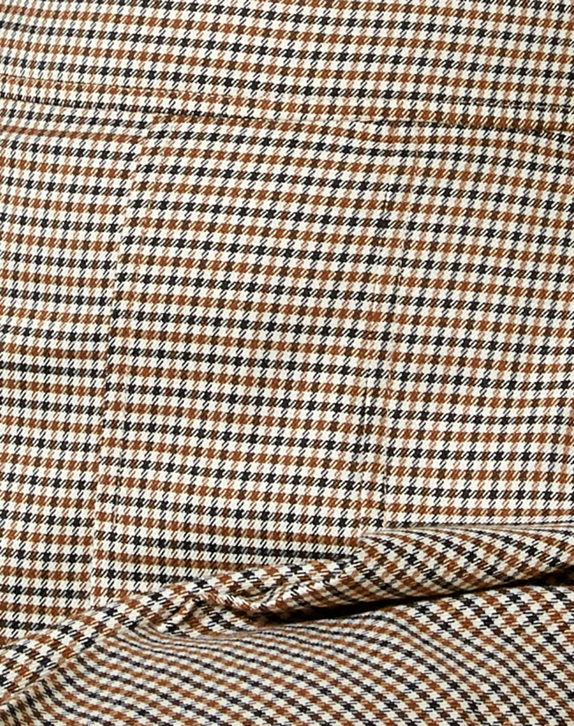 Carga Mini Skirt in Check Brown Cream - Image 5