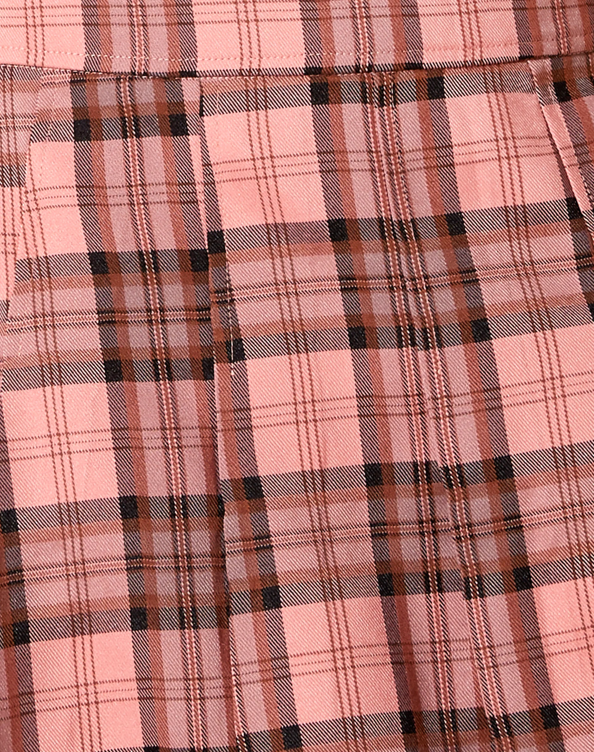 Carga Mini Skirt in Pink and Brown Check - Image 6
