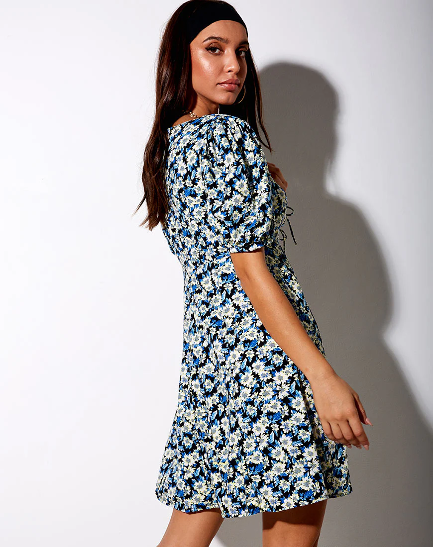 Carie Mini Dress in Aster Blue - Image 2