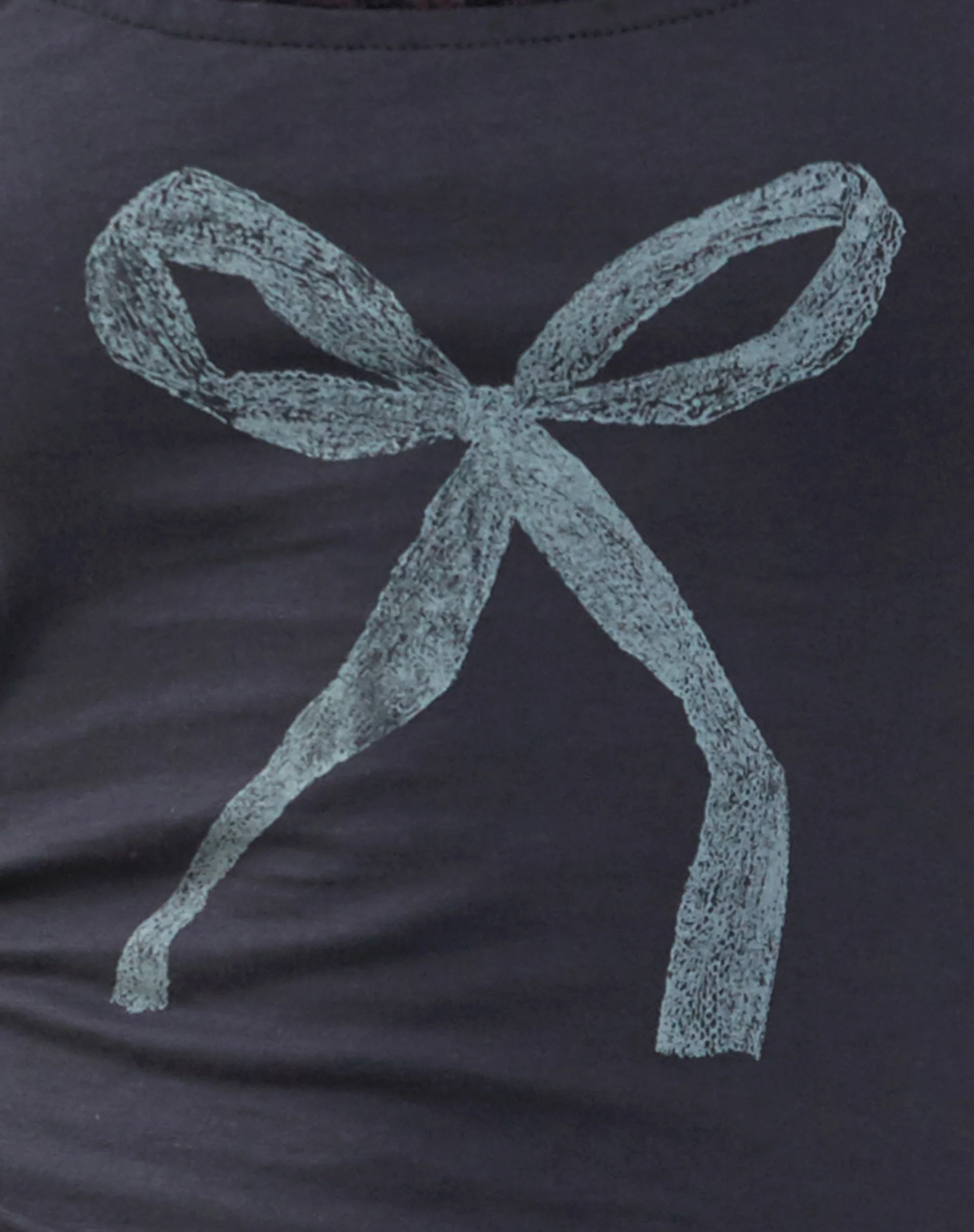 Carillo Lace Trim Vest Top in Ocean Storm Bow Print - Image 8
