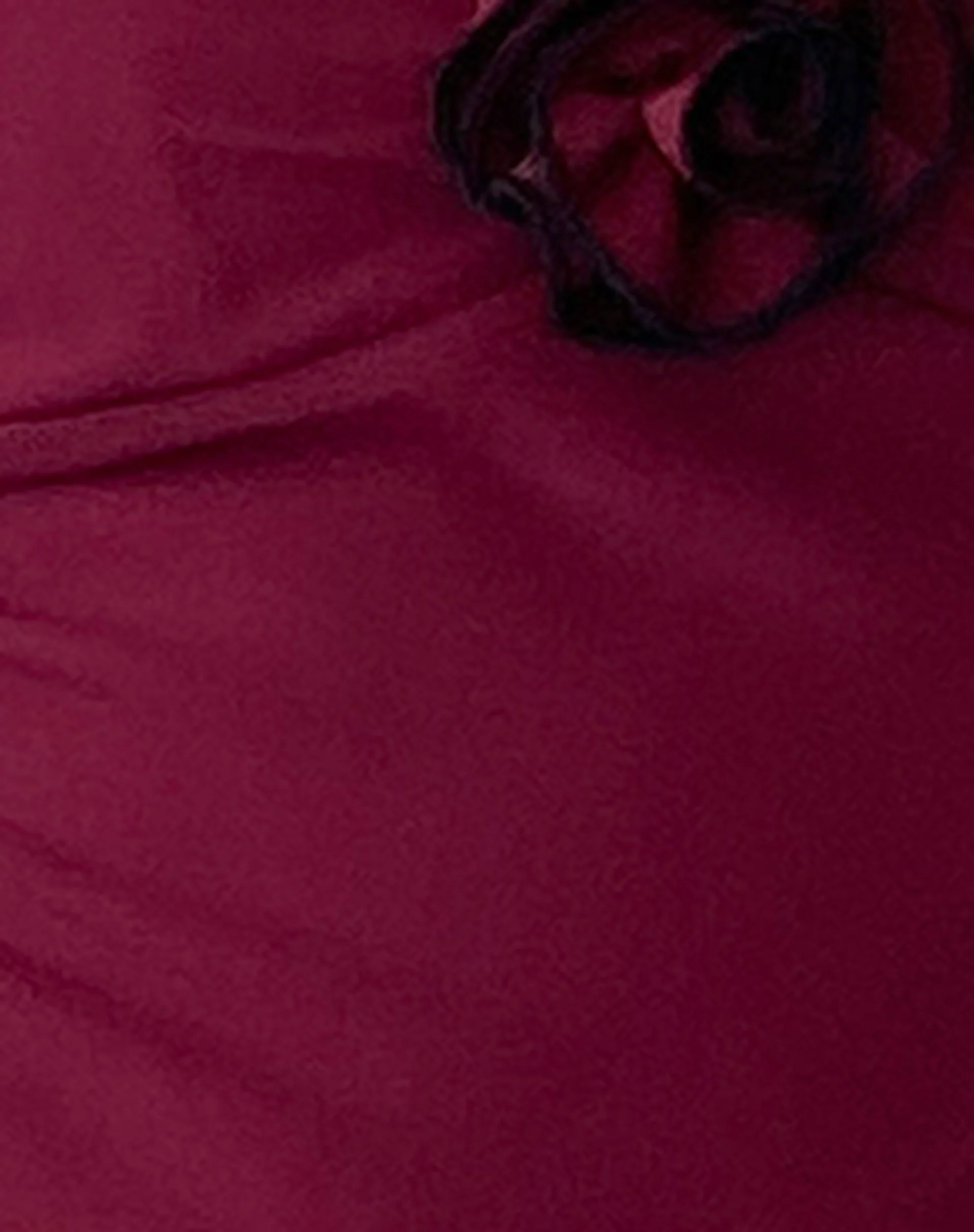 Carini Cami Top in Burgundy with Rosette - Image 6