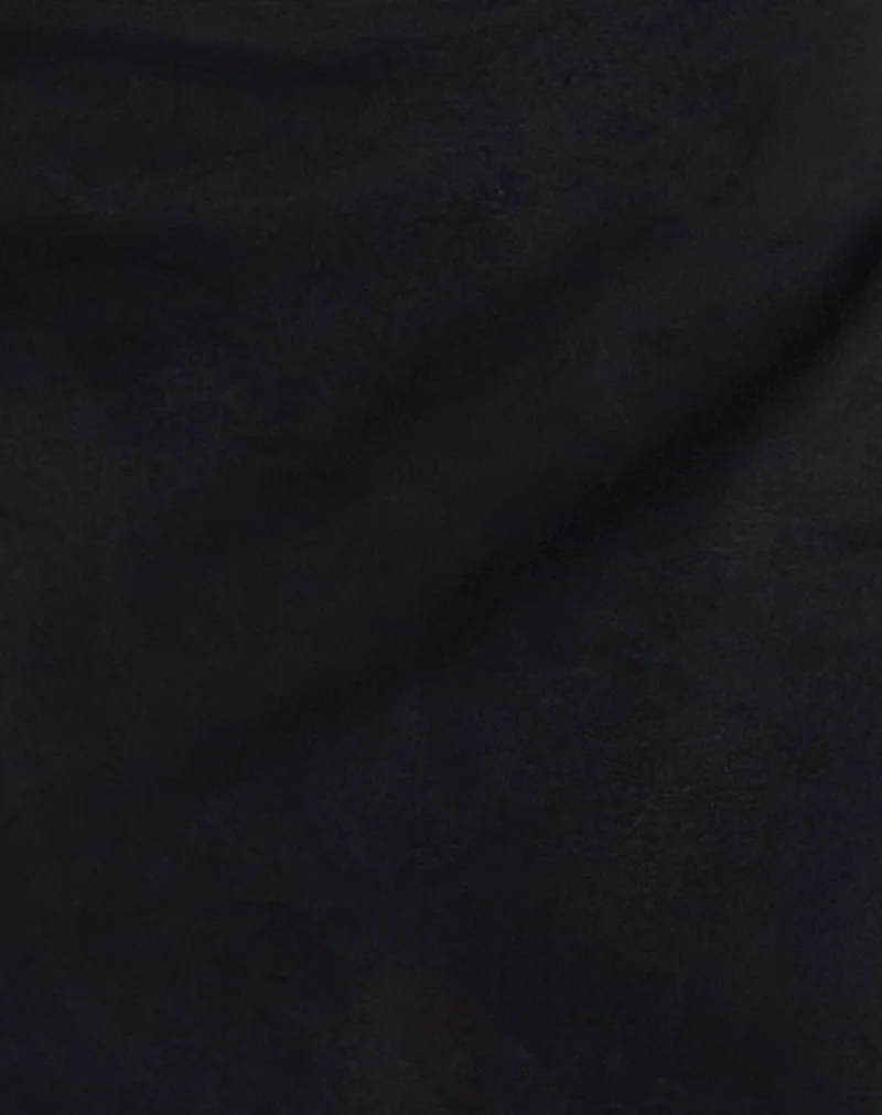 Carl Mini Skirt in Black Linen - Image 5