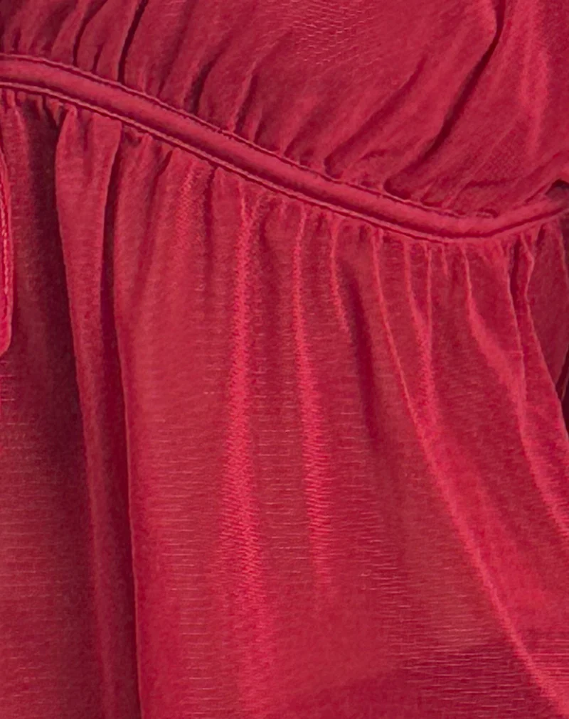 Carmina Cami Top in Mesh Cherry - Image 6