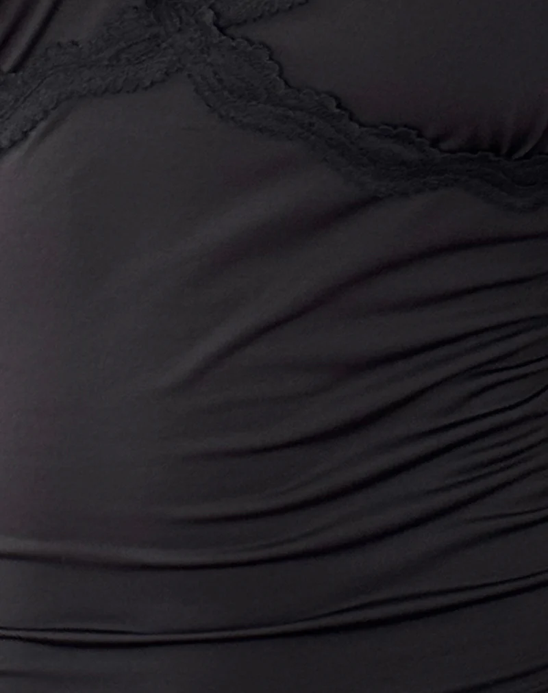 Carolina One Shoulder Top in Black - Image 6
