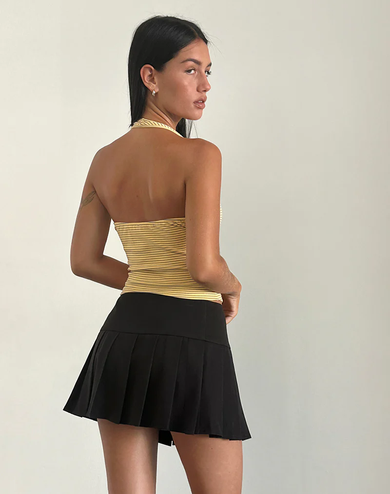 Casini Mini Skirt in Soft Tailoring Black - Image 5