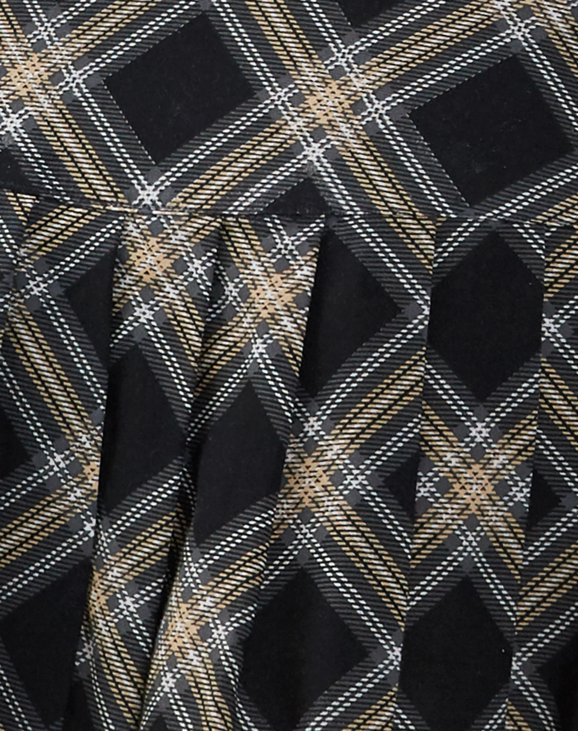 Casini Pleated Micro Skirt in Black and Grey Check - Image 5