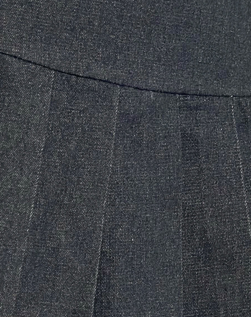 Casna Pleated Mini Skirt in Chambray Indigo - Image 6