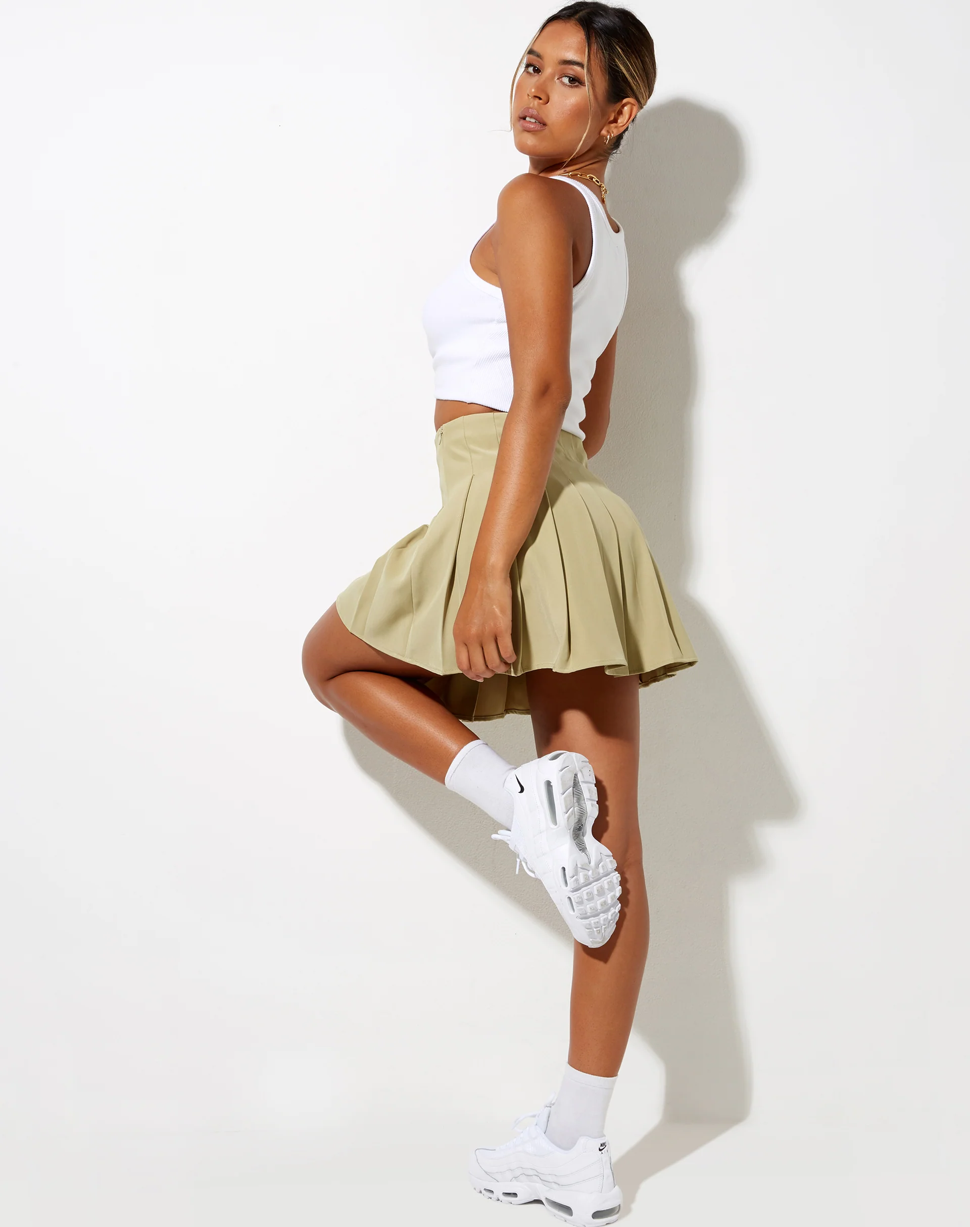 Casta Mini Skirt in Green - Image 4