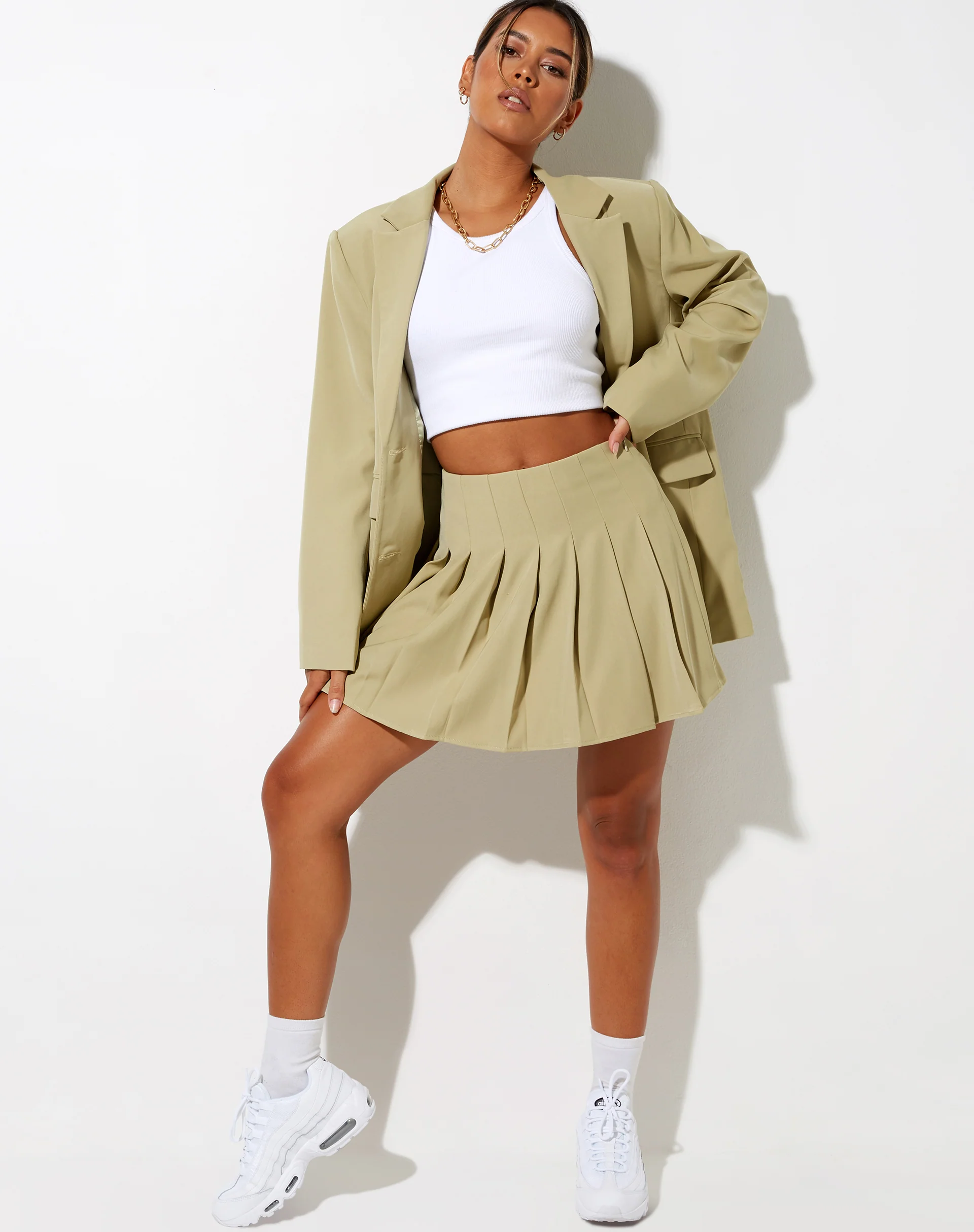Casta Mini Skirt in Green - Image 6