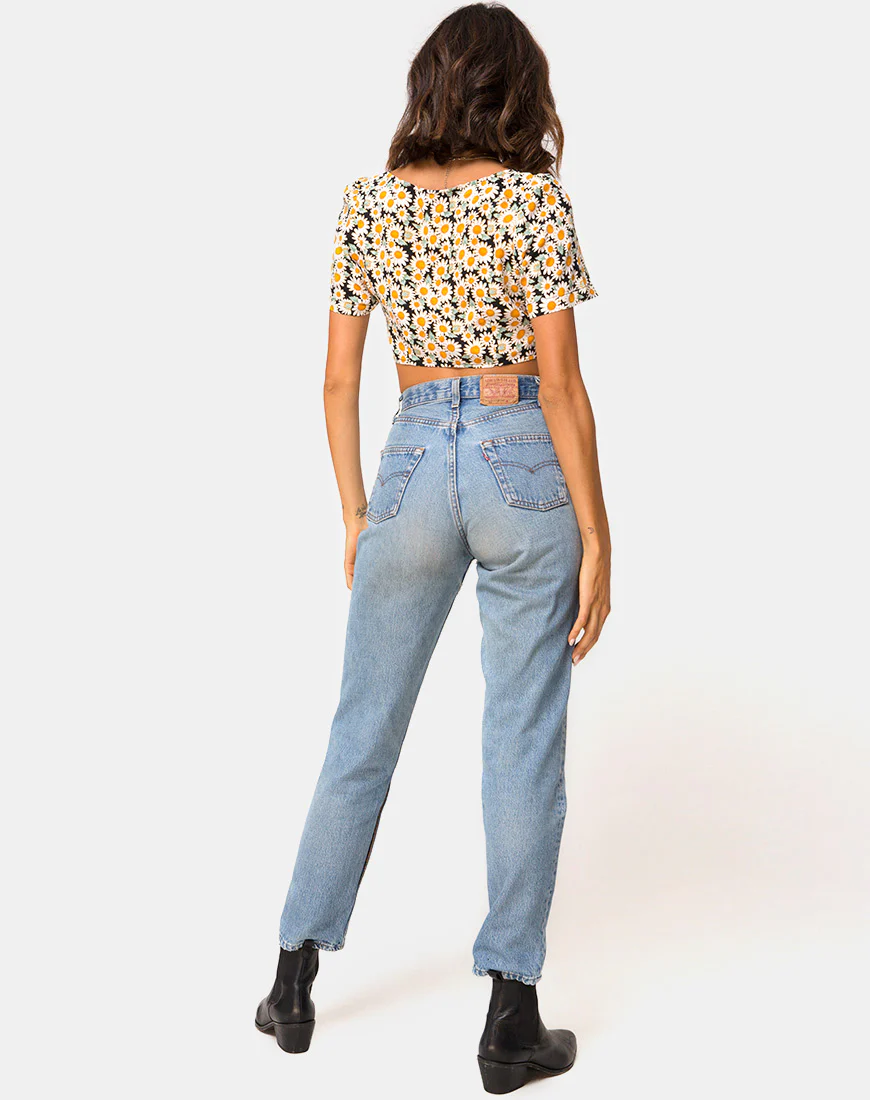 Cavazza Crop Top in Delightful Daisy - Image 4