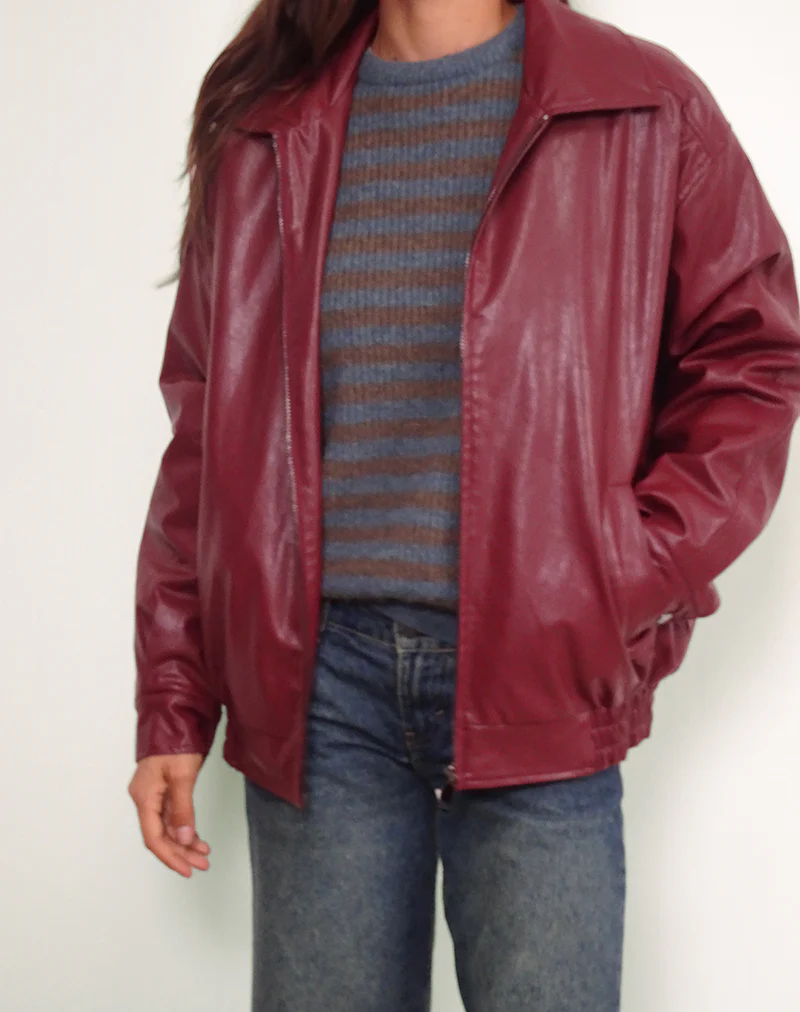 Cavita Jacket in Burgundy - Image 3